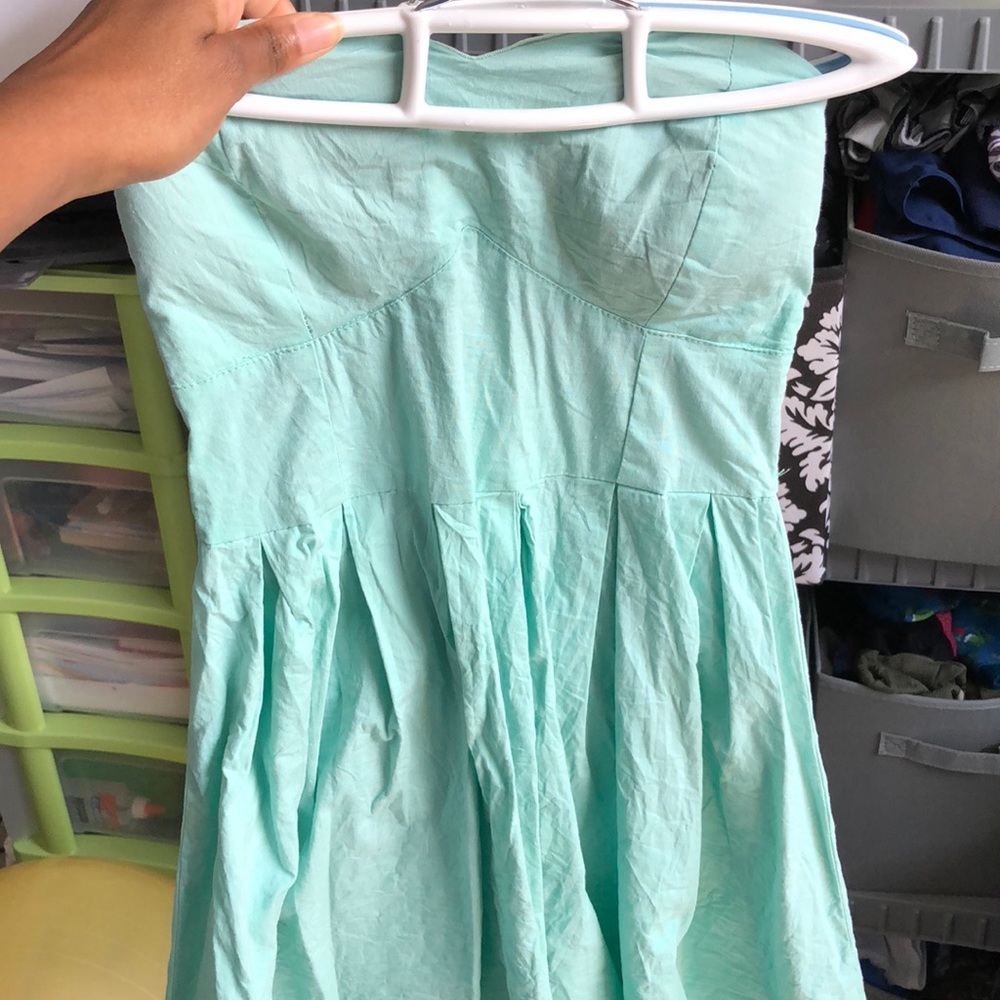 Mint color mini dress